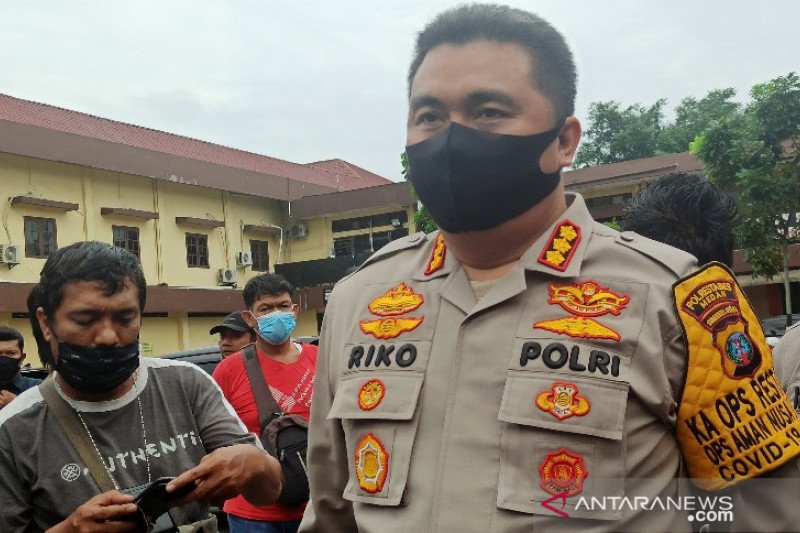  Kapolrestabes Medan Kombes Pol Riko Sunarko, di Mapolrestabes Medan, Senin (12/7/2020). (ANTARA/Nur Aprilliana Br Sitorus) 