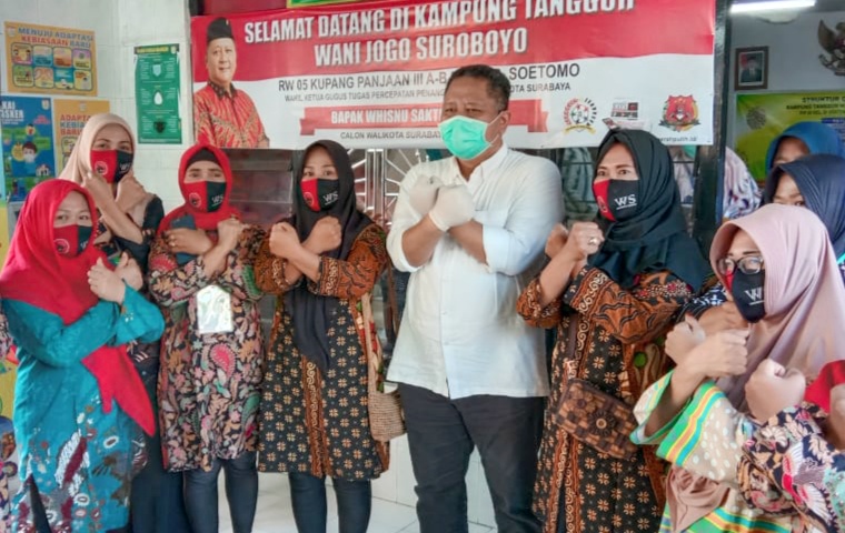 Wawali Surabaya Kunjungi Kampung Tangguh RW 05 Kupang Panjaan
