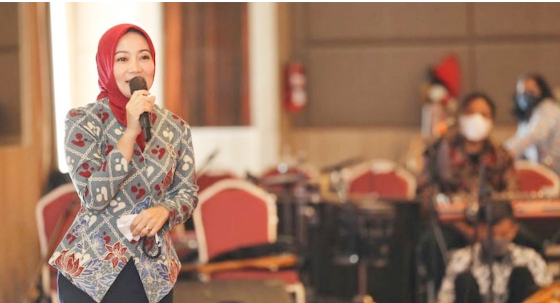 Atalia saat menjadi pembicara dalam Acara Rapat Kerja Daerah Program Bangga Kencana Provinsi Jawa Barat Tahun Anggaran 2022 Badan Kependudukan dan Keluarga Berencana Nasiona