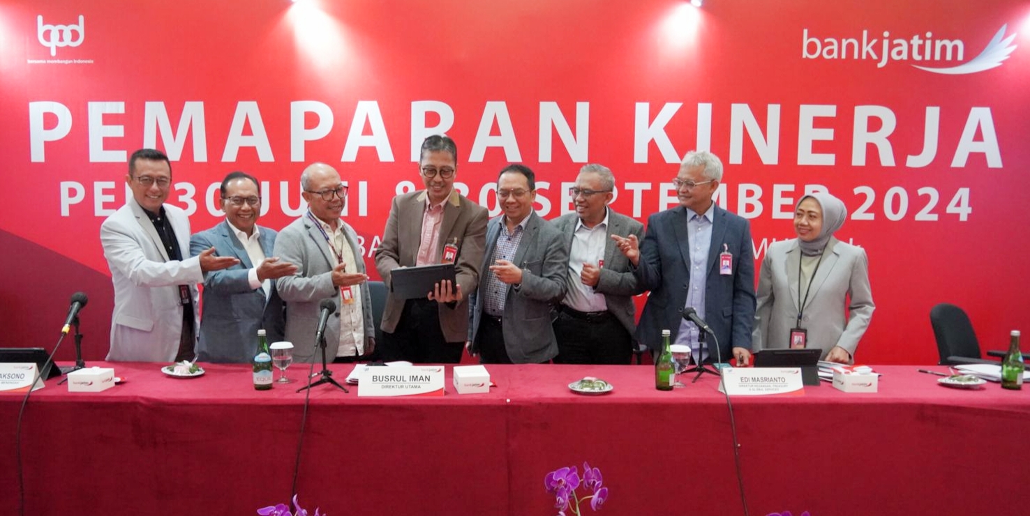 PT Bank Pembangunan Daerah Jawa Timur Tbk (bankjatim) sukses mencatatkan kinerja yang positif sepanjang triwulan dua dan tiga tahun 2024