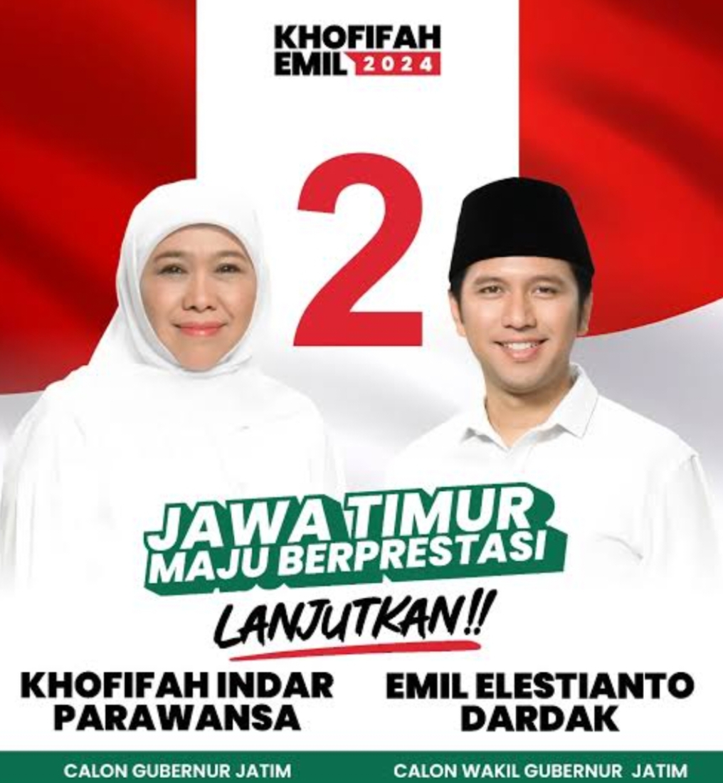 Pasangan Calon Gubernur dan Wakil Gubernur Jawa Timur nomor urut 2, Khofifah Indar Parawansa-Emil Elestianto Dardak, mencatatkan kemenangan telak di TPS 005 Kelurahan Ngantru, Kecamatan Trenggalek, Kabupaten Trenggalek