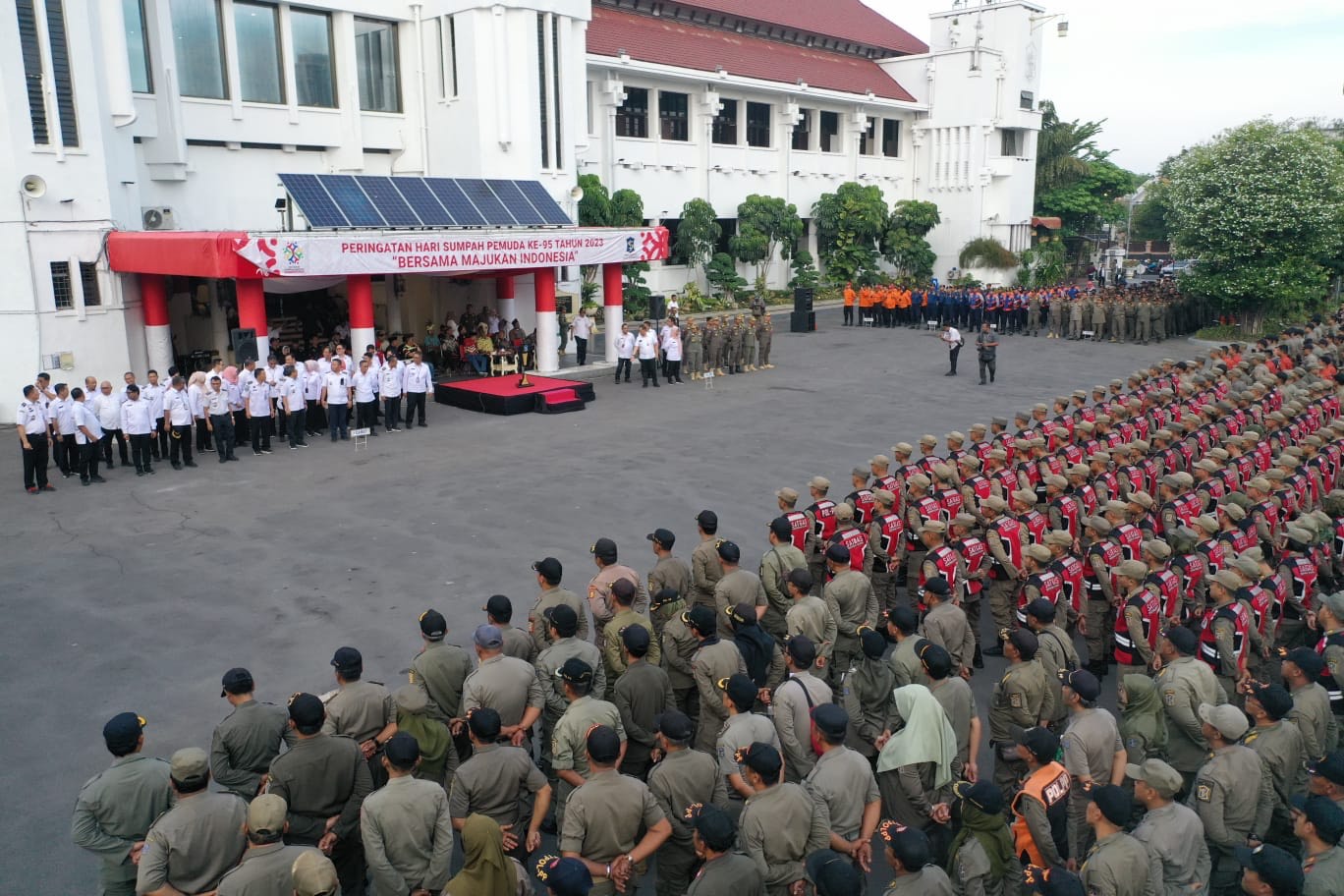 Apel Cipta Kondisi di Balai Kota Surabaya, Rabu (1/11/2023) sore