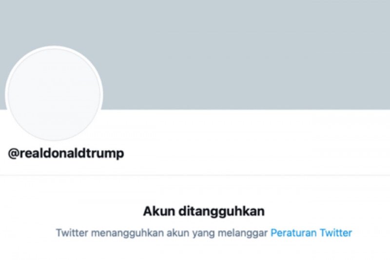 Twitter blokir akun Trump secara permanen (twitter.com/realdonaldtrump)