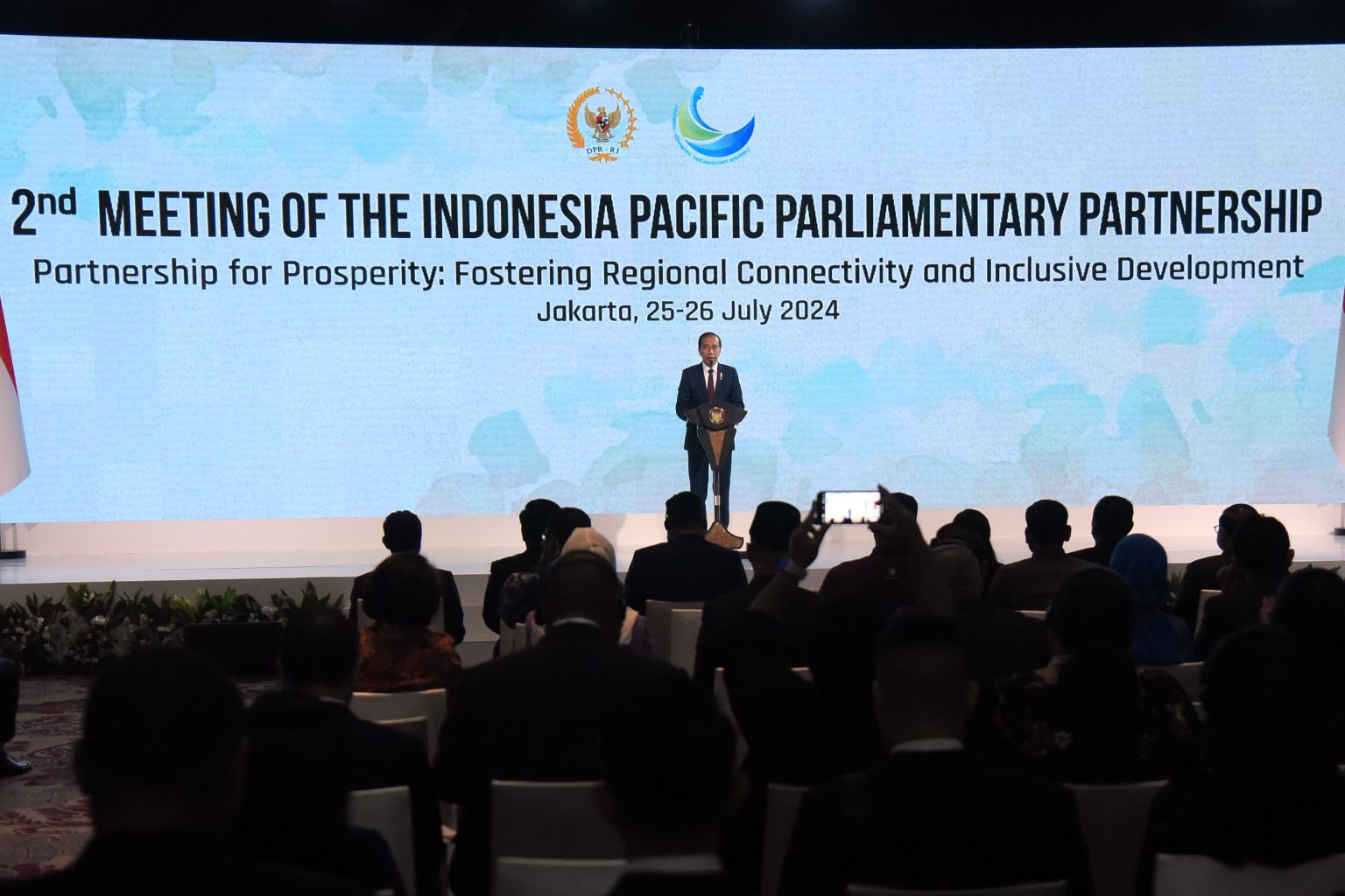 Presiden Joko Widodo Resmi Membuka Sidang Kedua Indonesia Pacific Parliamentary Partnership (IPPP) 2024