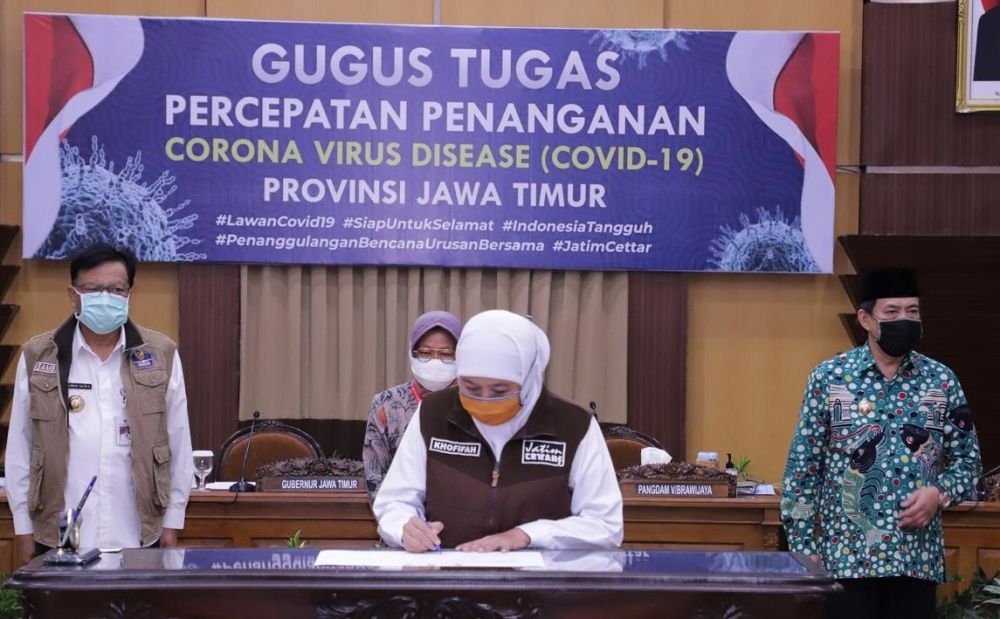 Penandatanganan MoU Komitmen Pencegahan dan Penanggulangan Covid-19 (Foto: ist)

 