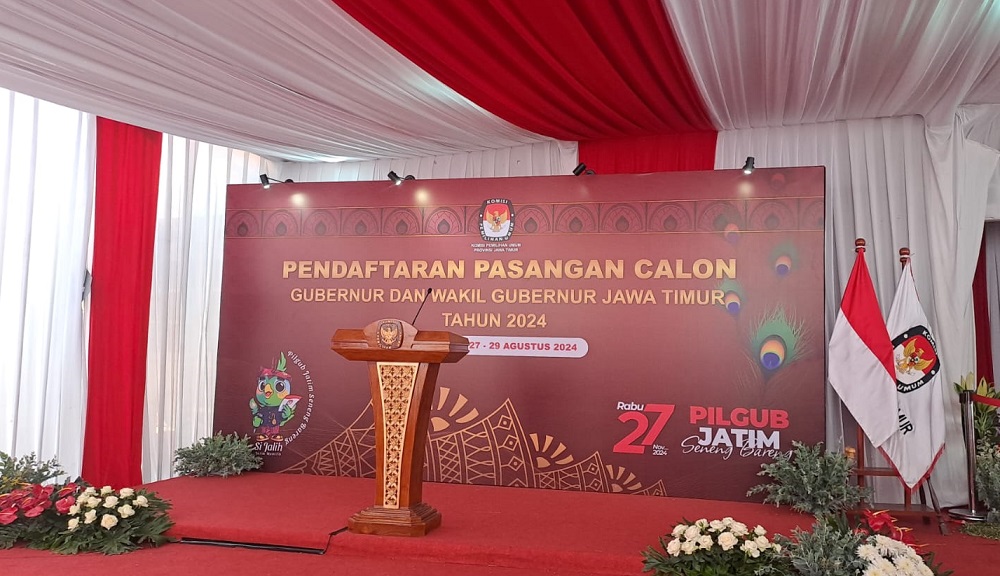 KPU Jatim memastikan kesiapan mereka dalam menerima pendaftaran Paslon Gubernur dan Wakil Gubernur Jatim yang akan dimulai pada 27 hingga 29 Agustus 2024