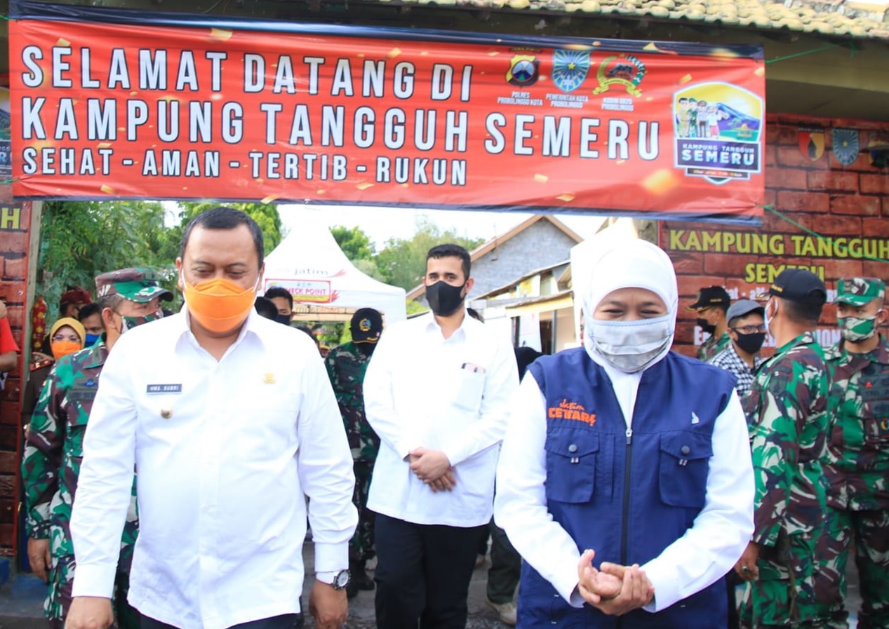 Gubernur Jatim Khofifah tinjau Kampung Tangguh di Probolinggo (Foto: ist)
