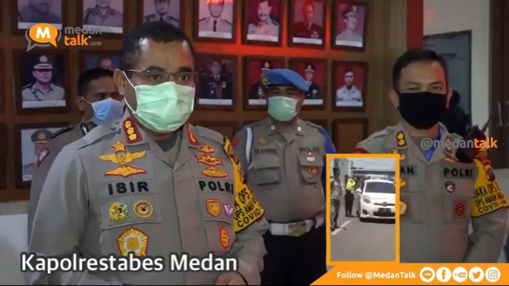 Kapolrestabes Medan Kombes Pol Jhonny Eddizon Isir, SIK memberikan keterangan melalui video