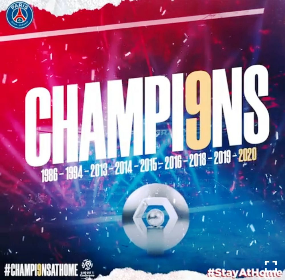 PSG juara Liga Prancis. IG resmi PSG