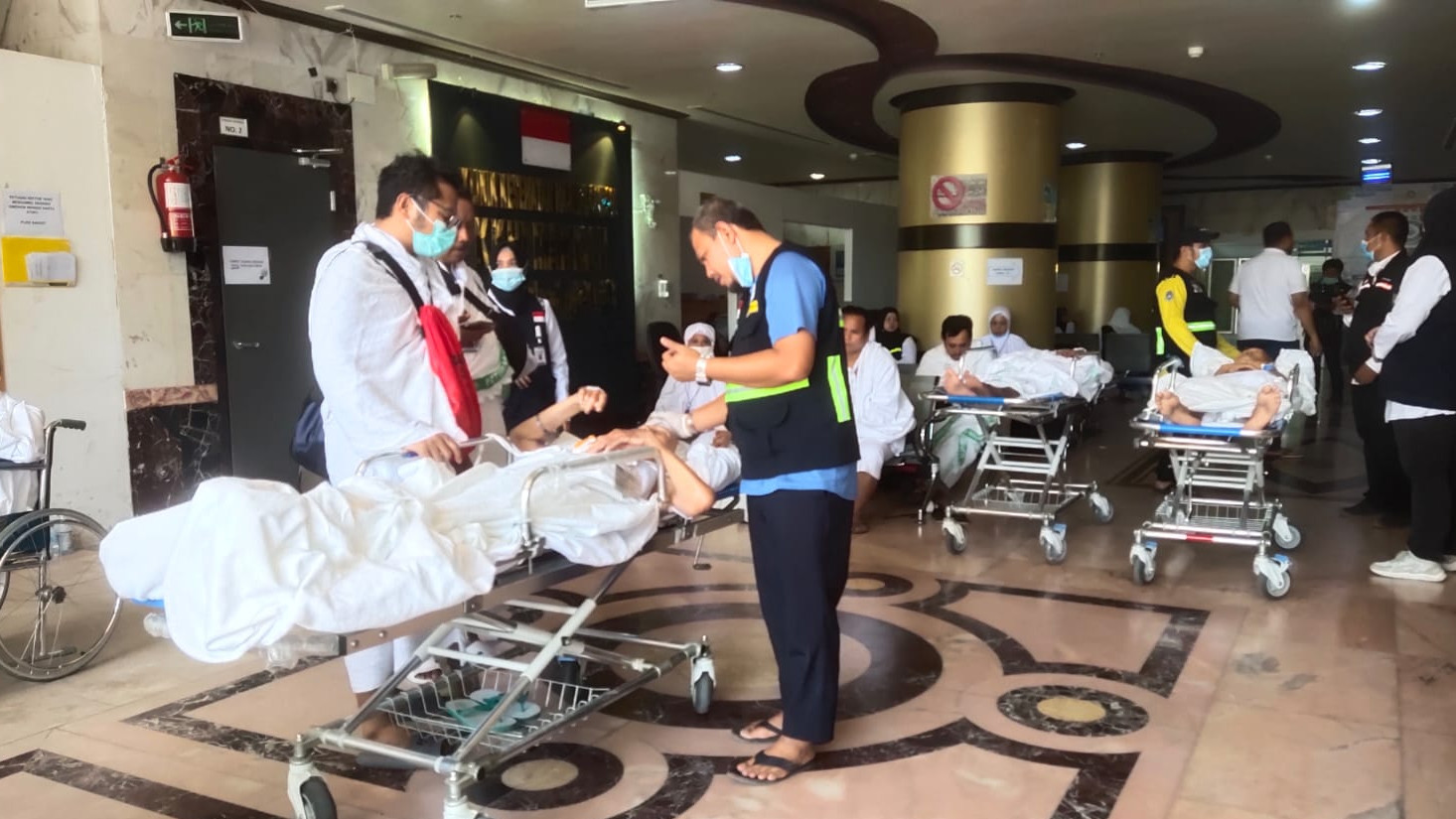 Jemaah haji Indonesia yang sakit, hari ini diberangkatkan ke Arafah untuk mengikuti Safari Wukuf, Selasa (27/6/2023).