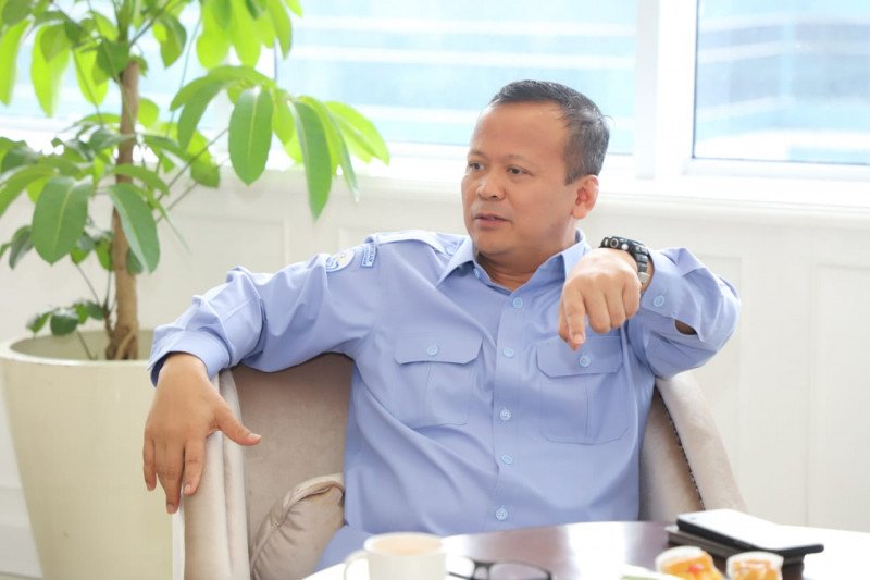 Edhy Prabowo saat masih menjadi Menteri Kelautan dan Perikanan. ANTARA/HO-Dok KKP

