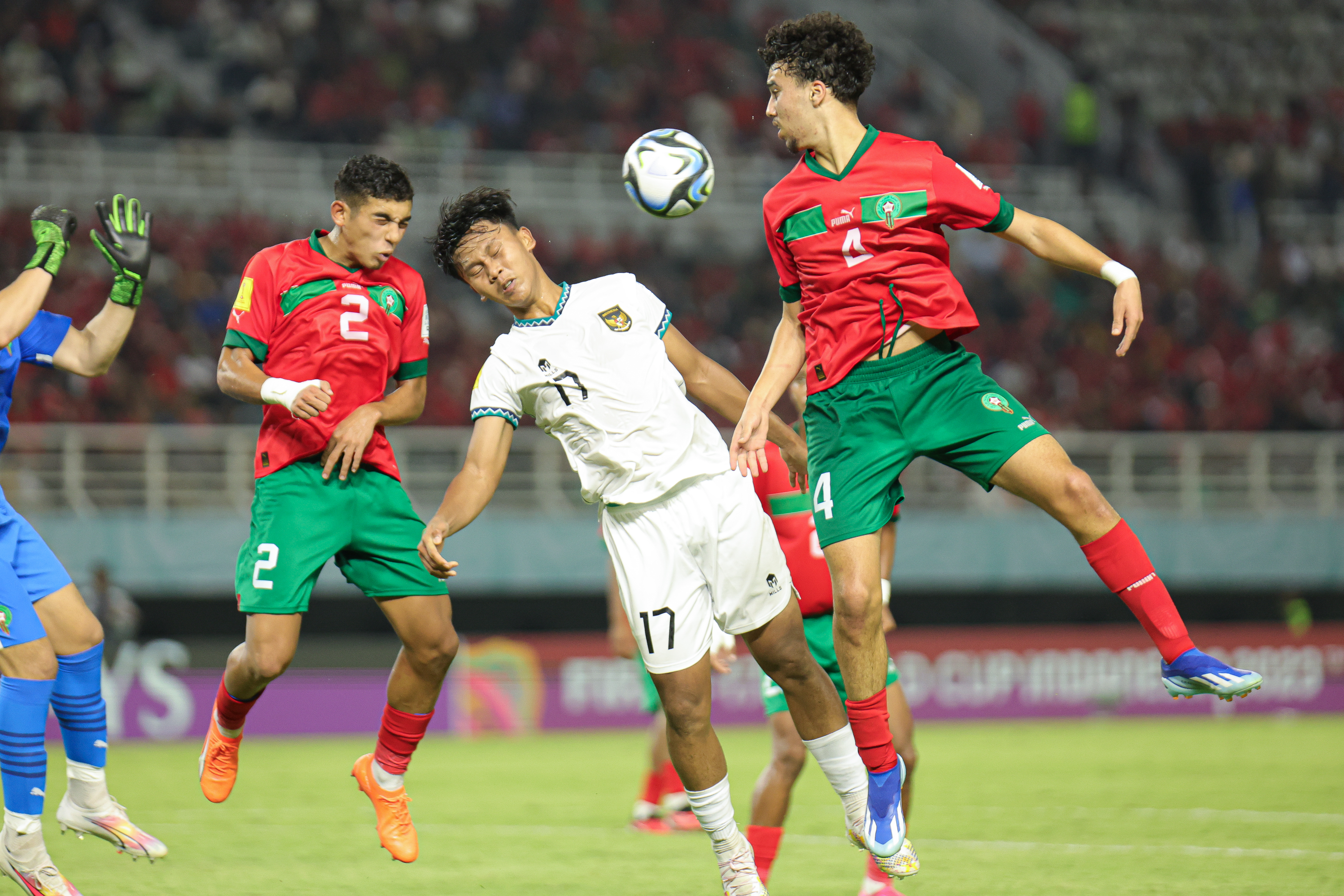 Garuda Muda takluk 1-3 kontra Maroko di Stadion Gelora Bung Tomo, Surabaya, Kamis (16/11/2023) malam.