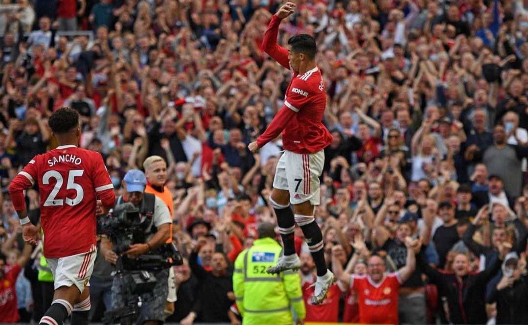 Cristiano Ronaldo merayakan gol ke gawang Newcastle. IG RONALDO