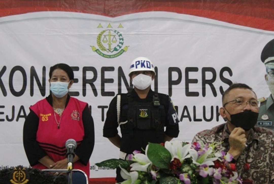Johana Rachel Soplanit (JRS) yang terjerat kasus korupsi Anggaran Pendapatan Asli Negeri (APAN) Tawiri. HMP/BOY