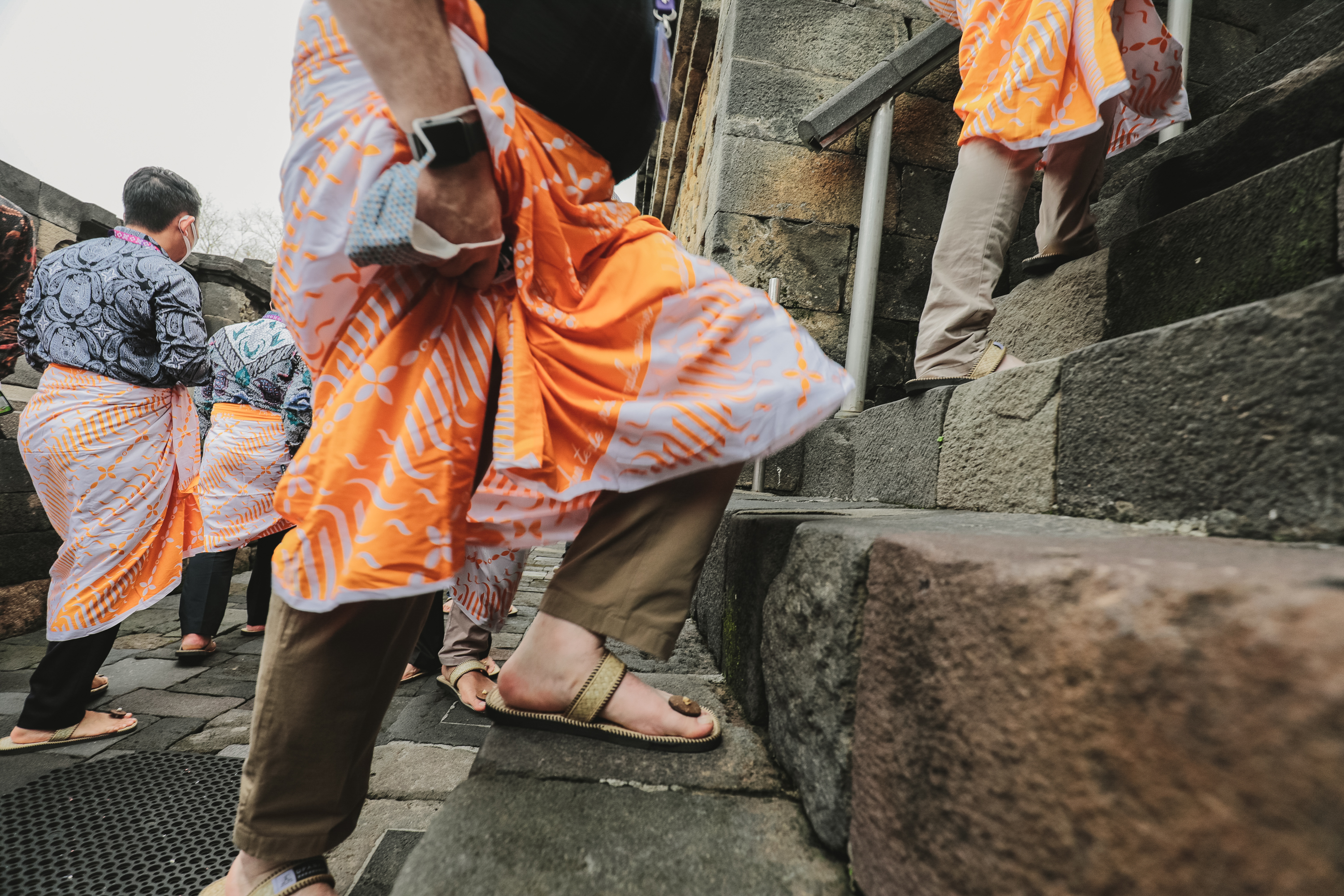 PT Taman Wisata Candi (TWC) Borobudur, Prambanan dan Ratu Boko menyiapkan sandal khusus (upanat) yang mampu melindungi bagian candi dari keausan akibat beban wisatawan