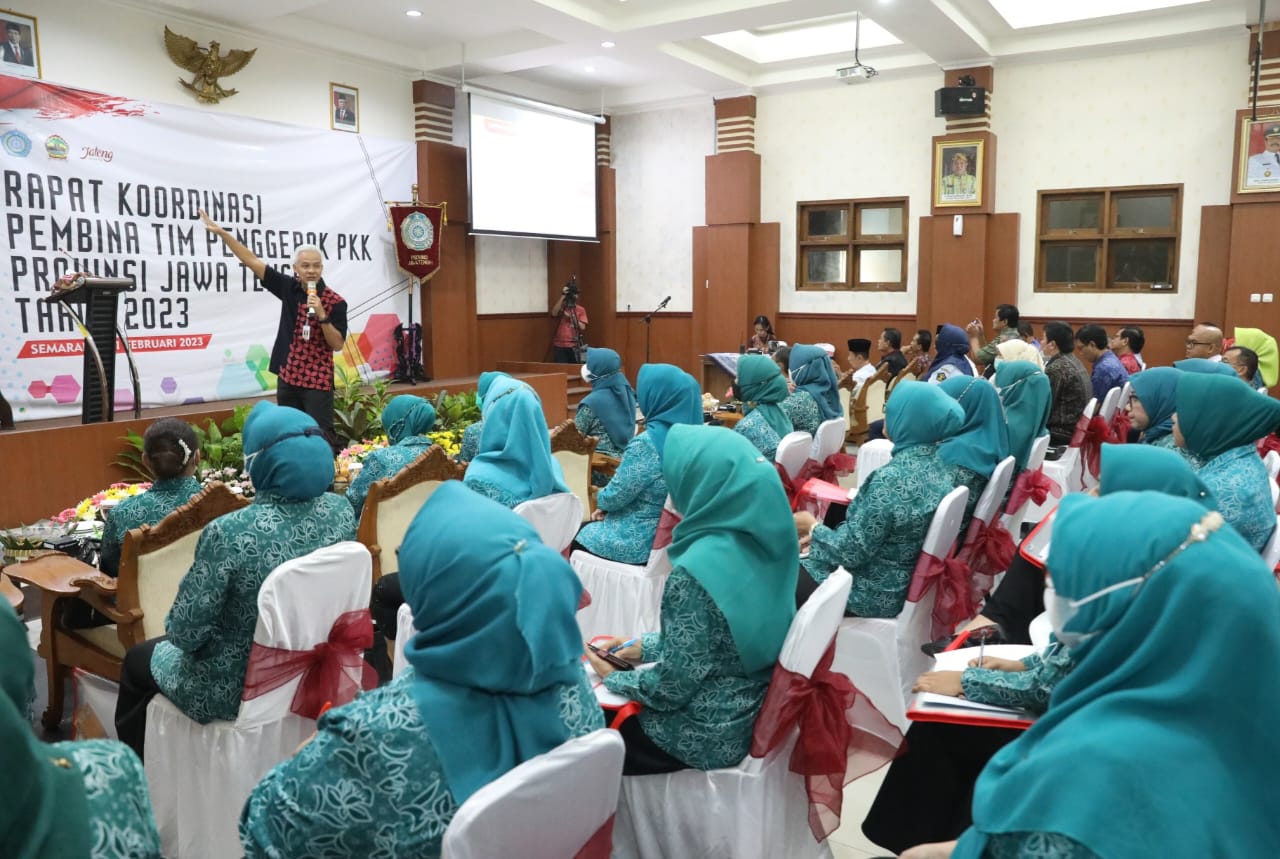 Rapat Koordinasi Pembina, Ganjar Tekankan Dua Tugas Penting TP PKK
