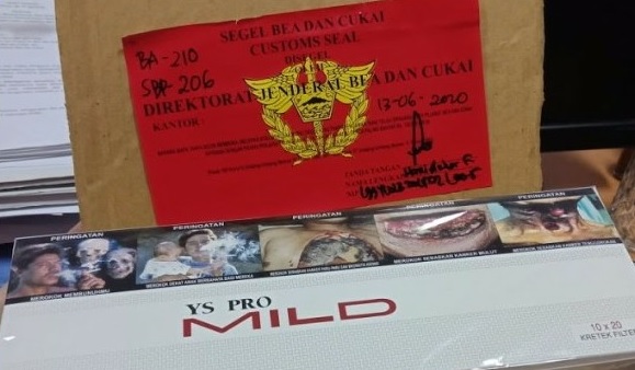 Rokok ilegal berbagai merek diamankan Bea Cukai Juanda (Foto: HMP/Kholis)