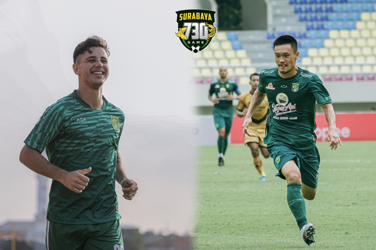 Duo winger Bruno Moreira dan Sho Yamamoto dipastikan tampil dalam Surabaya 730 Game. (Persebaya)