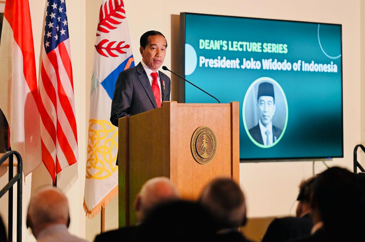 Sampaikan Kuliah Umum di Stanford University, Presiden Bahas Upaya Wujudkan Transisi Energi