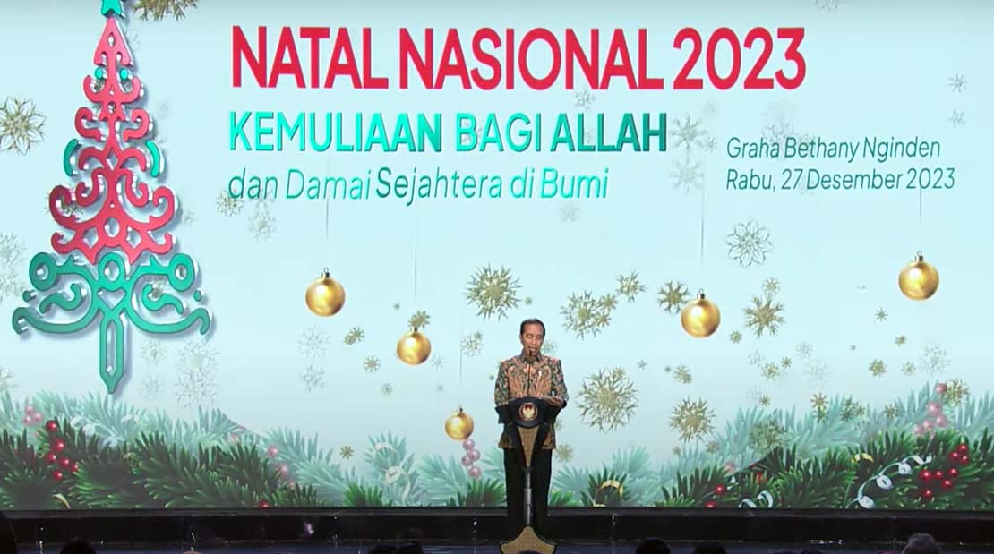Presiden Jokowi Ajak Warga Jaga Persatuan di Perayaan Natal Nasional 2023