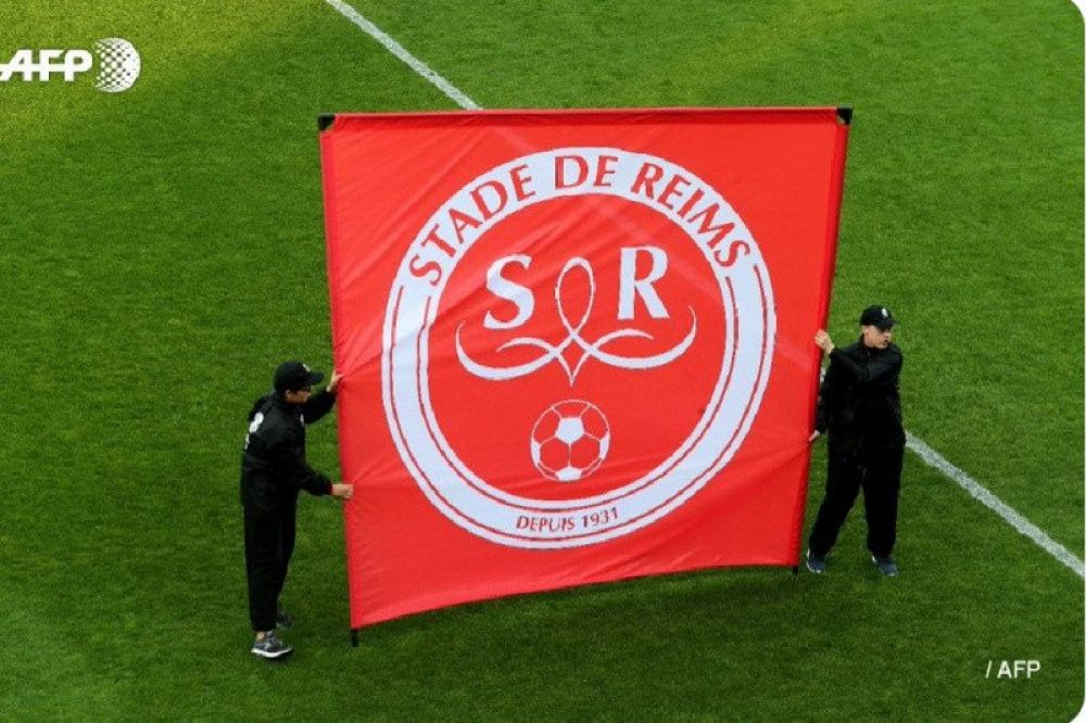 Poster klub Liga Prancis, Reims. ANTARA/HO/Twitter @AFP_Sports