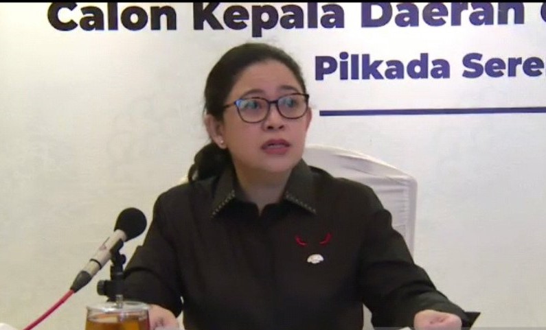 Tangkapan layar Ketua DPP PDI Perjuangan Puan Maharani saat mengumumkan tahap kedua 45 Pasangan Calon Kepala Daerah Pilkada Serentak secara virtual, di Jakarta, Jumat (17/7/2020) | HMP/ANTARA