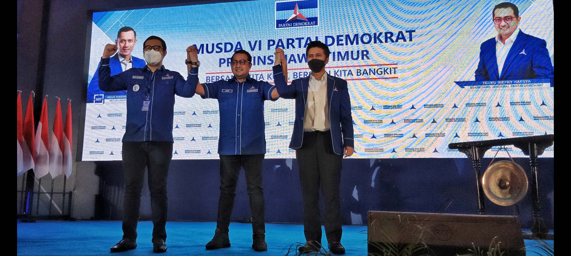 Musda VI DPD Partai Demokrat (PD) Jatim yang berlangsung di Ballroom Hotel Shangri-La, Kamis (20/1). 