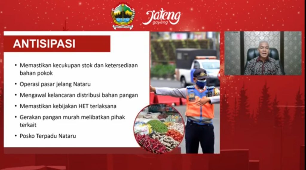Operasi pasar menurut Ganjar penting, untuk memastikan stabilitas harga kebutuhan pokok, selama masa Natal 2022 dan Tahun Baru 2023.
