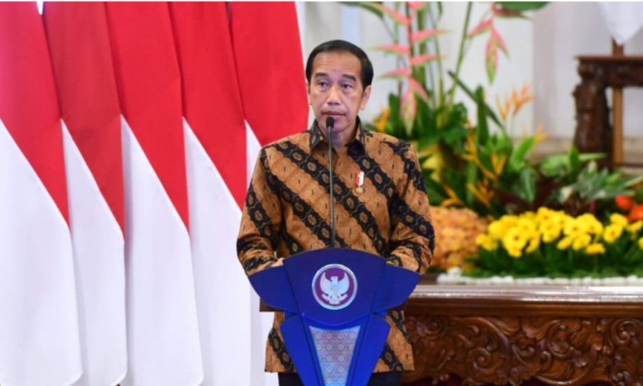 Presiden Joko Widodo menyampaikan arahannya dalam acara Peresmian Pembukaan Rapat Koordinasi Nasional Pengawasan Intern Pemerintah Tahun 2022 di Istana Negara, Jakarta, pada Selasa, 14 Juni 2022. Foto: BPMI Setpres/Muchlis Jr.