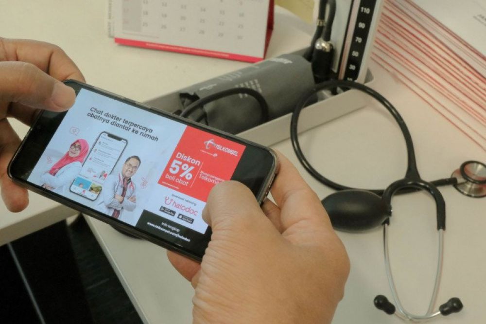  Ilustrasi: Akselerasikan transformasi digital layanan kesehatan,Telkomsel kolaborasi dengan Halodoc. (FOTO: HMP/antara) 