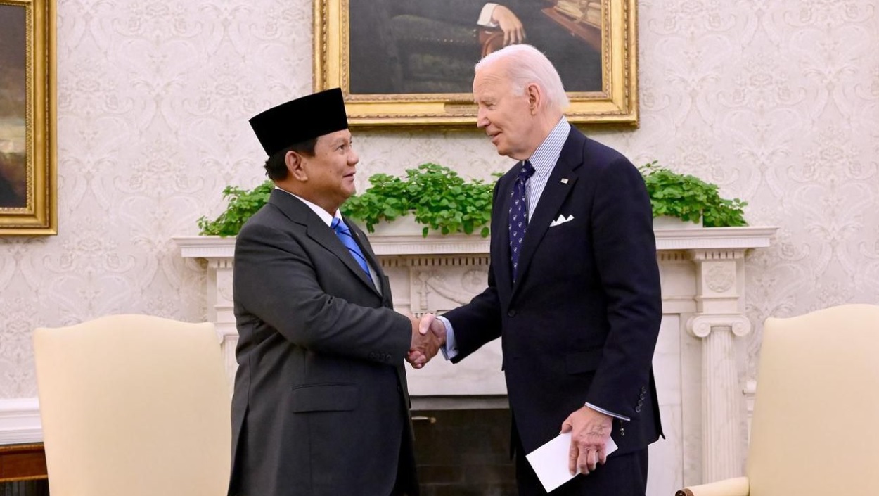 Presiden Prabowo Subianto melakukan pertemuan bilateral dengan Presiden Amerika Serikat, Joe Biden, di Gedung Putih, Washington DC, pada Selasa, 12 November 2024. Foto: BPMI Setpres/Muchlis Jr