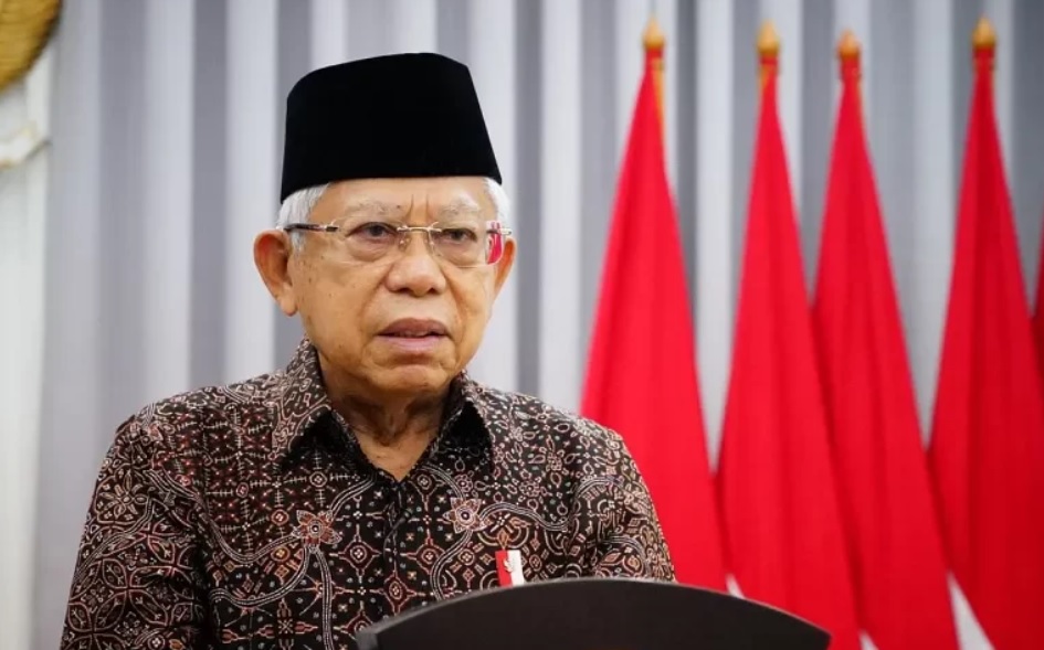 Wapres Ma’ruf Amin saat membuka G20 Labour And Employment Ministers’ Meeting, secara virtual, pada Rabu (14/09/2022). (Foto: BPMI Setwapres)