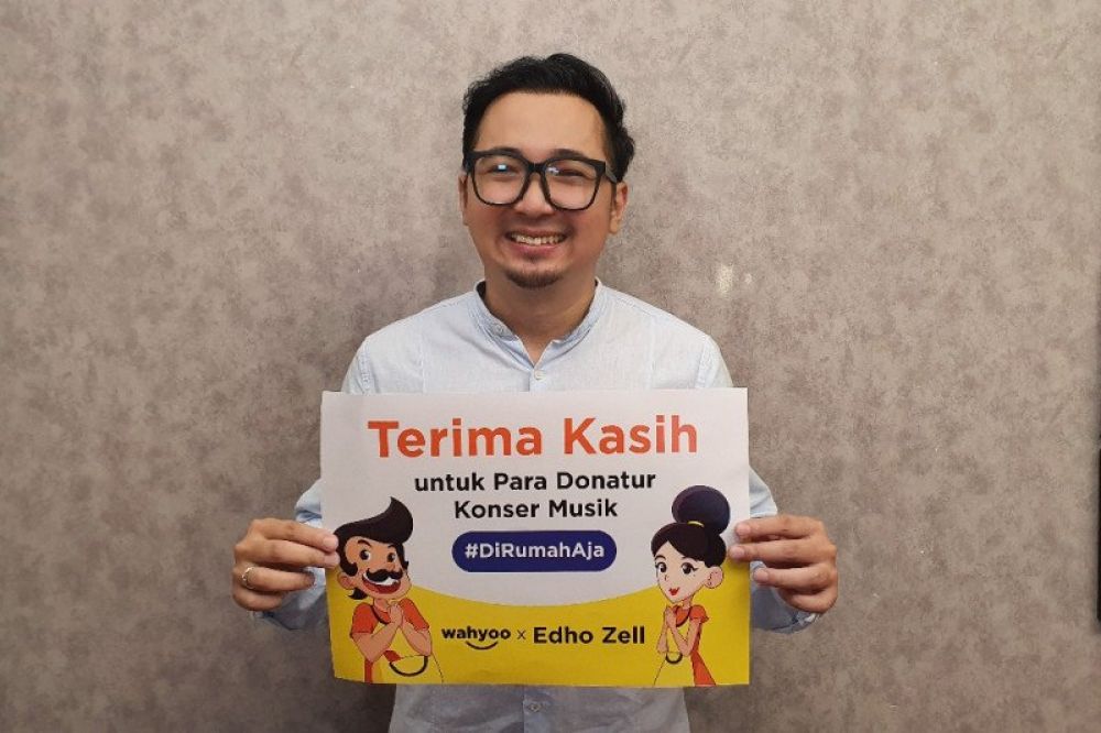 YouTuber Edho Zell, penggagas gerakan #rantanghati yang mendapat donasi dari konser #dirumahaja. (HO)	