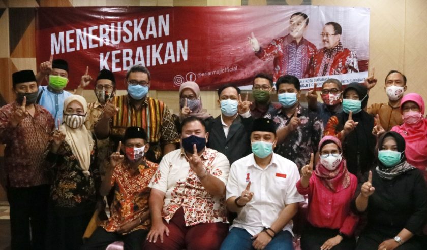 Calon Wali Kota Surabaya Eri Cahyadi saat bertemu dengan guru swasta se-Surabaya