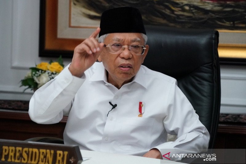 Wakil Presiden Ma'ruf Amin di rumah dinas wapres Jakarta, Rabu (3/2/2021). (Asdep KIP Setwapres)


