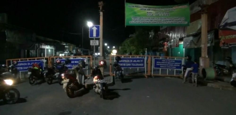 Salah satu Pasar tradisional yang sudah dilakukan penutupan oleh Pemerintah Bojonegoro. ( foto : yat/hmp)