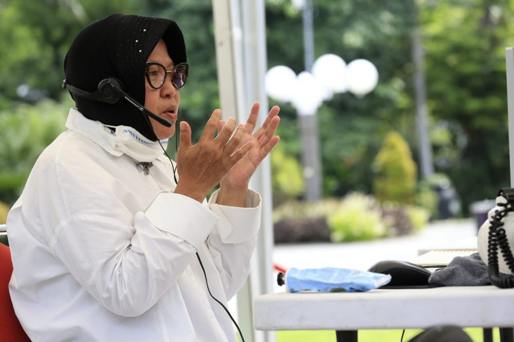 Tri Rismaharini Walikota Surabaya dalam video yang sempat viral. (foto : gun/hmp)  
