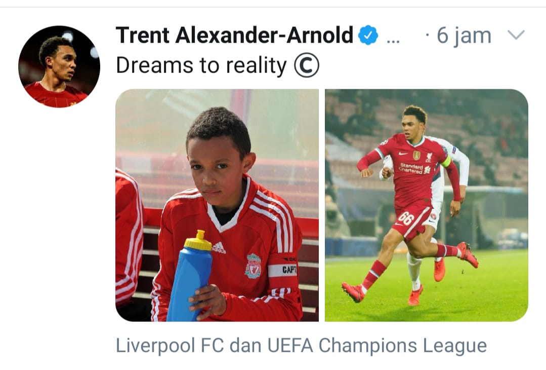 Screen Shoot Twitter Trent Alexander-Arnold. ist