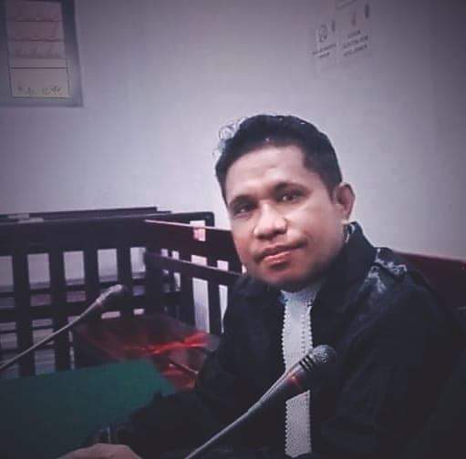 Wakil Ketua Bidang Pembelaan Wartawan ex oficia Ketua LBH Pers PWI Maluku Rony Samloy.
