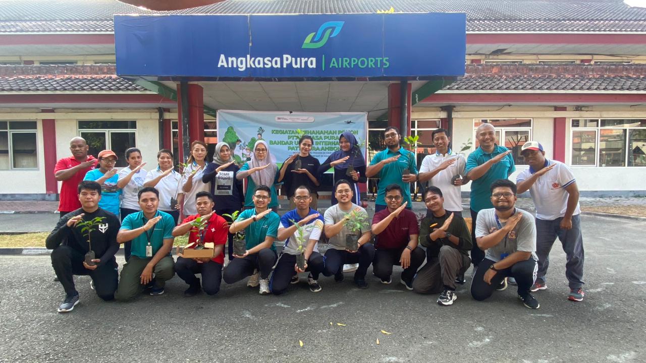 Peringati Hari Penanaman Pohon Indonesia, AP I Bandara Pattimura Gelar Penanaman Pohon Bersama