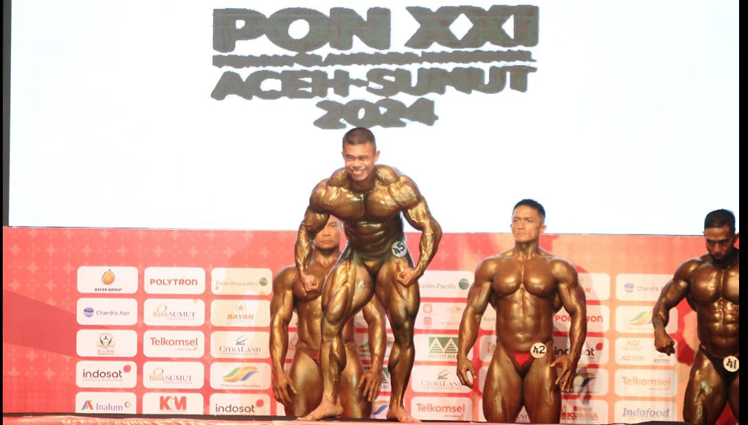 Atlet Binaraga Jawa Timur Akbar Nur Azmi Raih Emas di PON XXI 2024