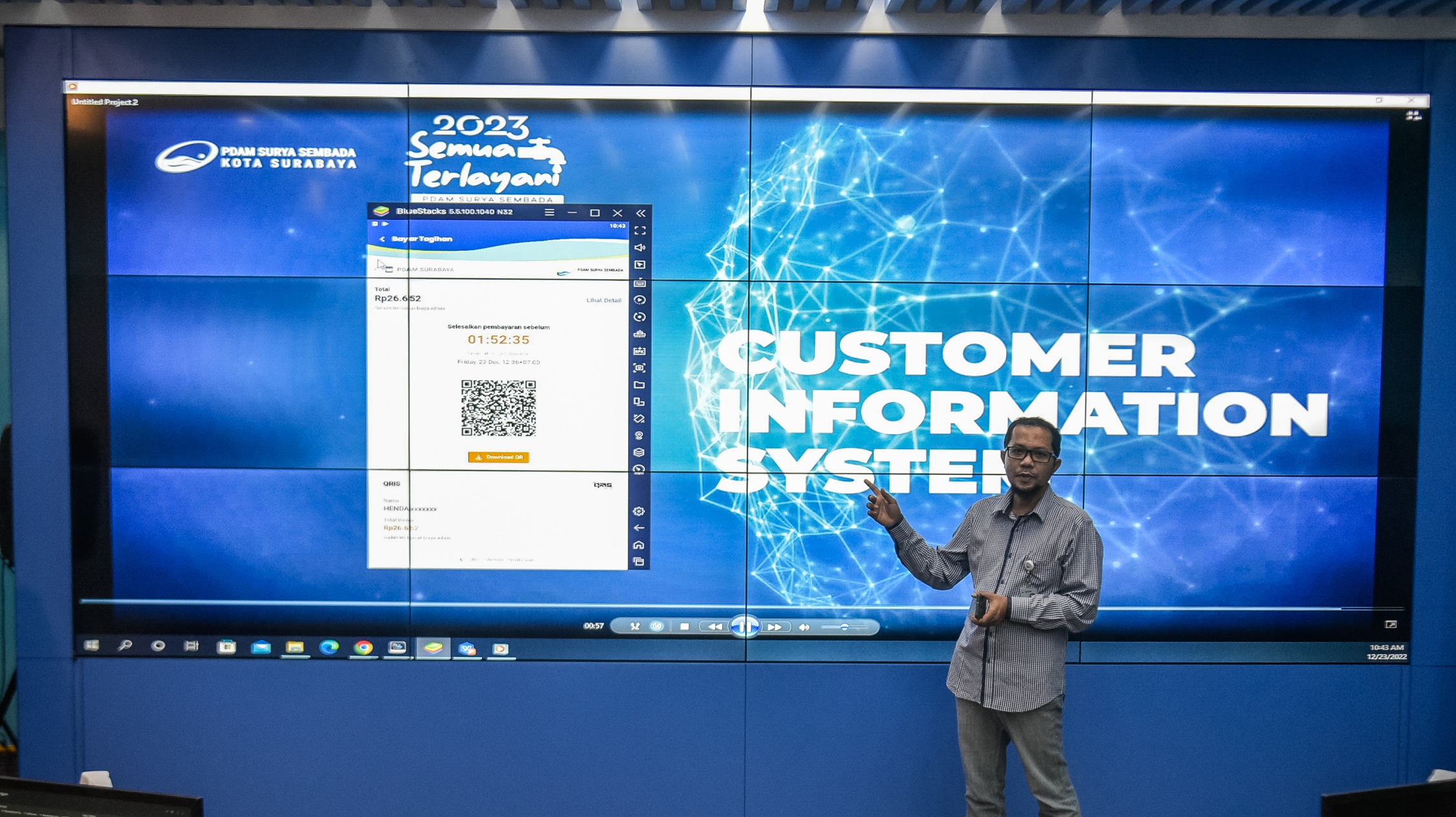 Dalam rangka meningkatkan pelayanan terhadap pelanggan di era digitalisasi, PDAM Surya Sembada Kota Surabaya meluncurkan aplikasi Customer Information System (CIS), Jumat (23/12/2022).