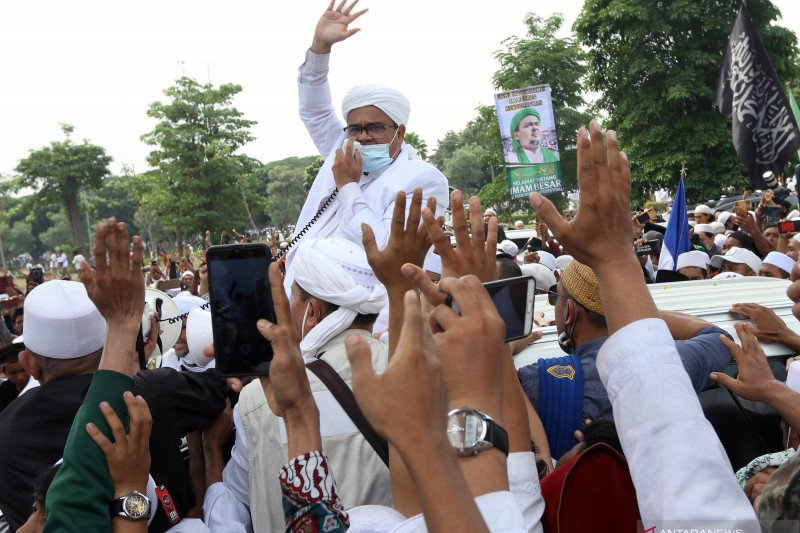 M Rizieq Shihab (MRS). (ANTARA FOTO/Muhammad Iqbal/foc.)