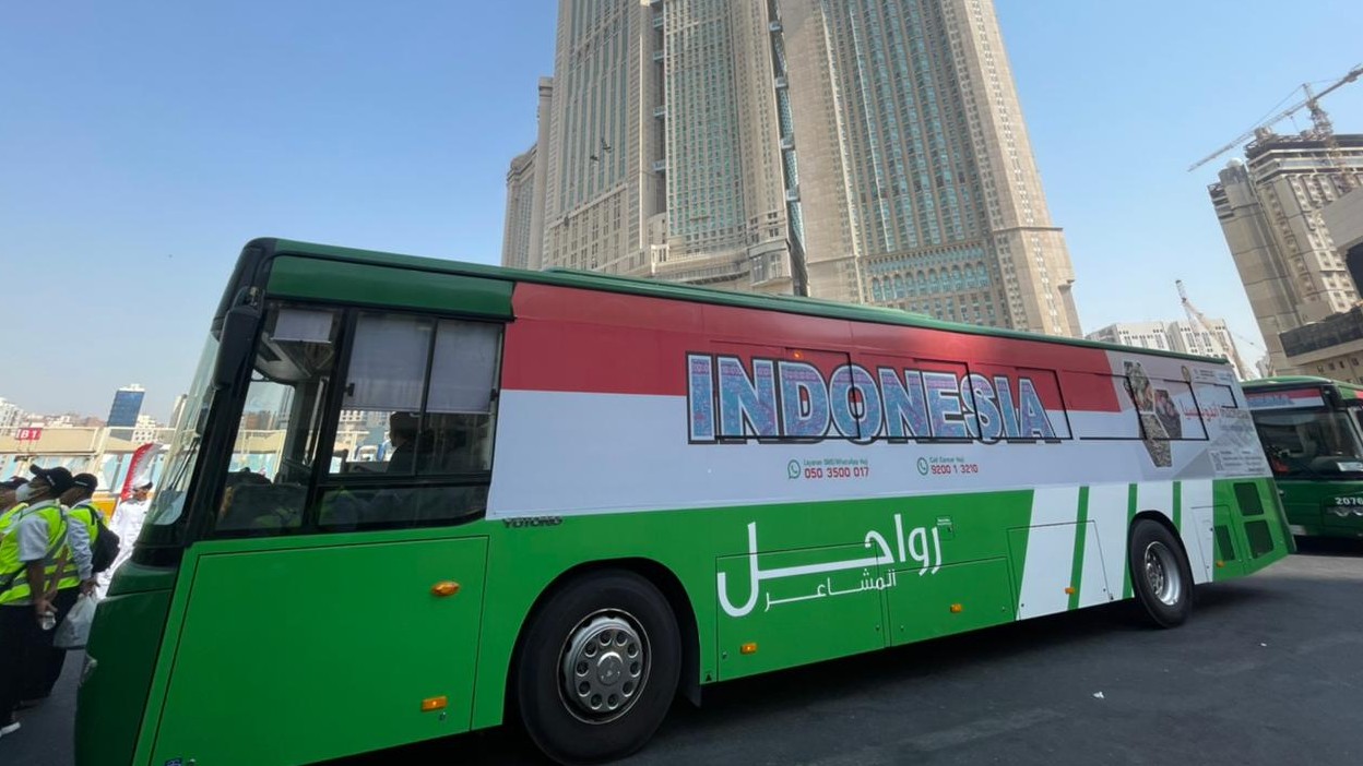 Petugas Penyelenggara Ibadah Haji Arab Saudi 1444 H untuk Daerah Kerja Makkah telah menyiapkan layanan Bus Shalawat untuk jemaah.