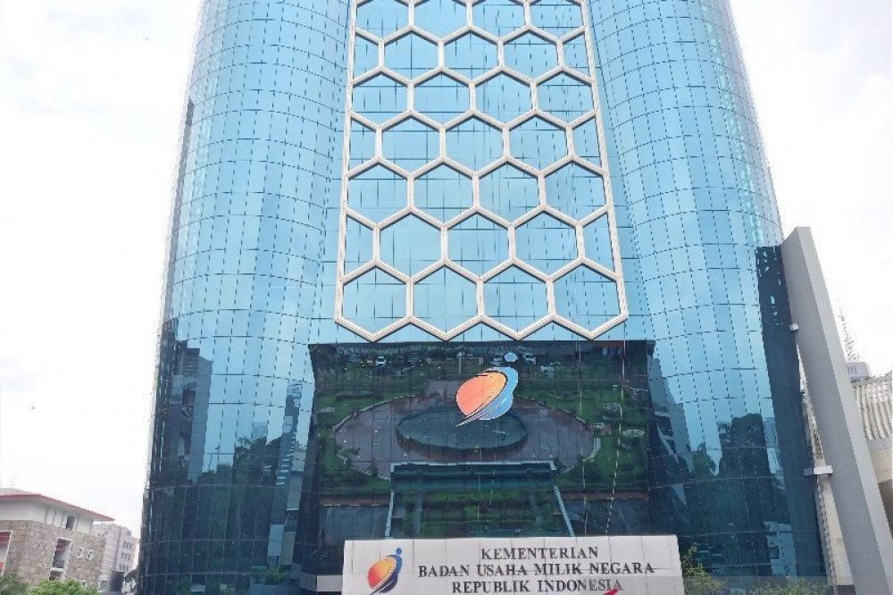 Gedung Kementerian BUMN. ANTARA/Aji Cakti