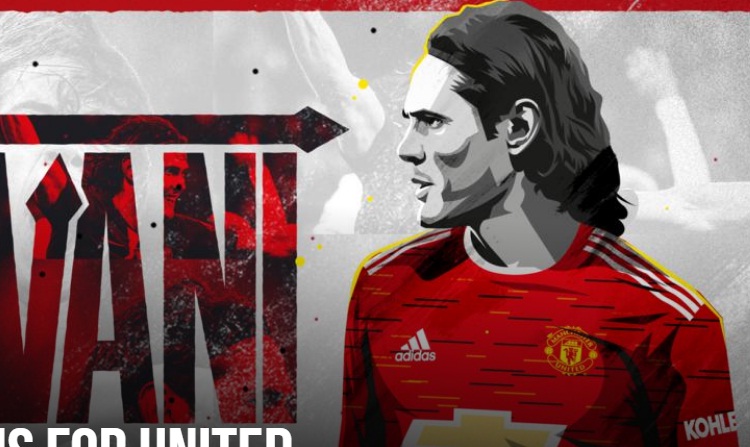 Edinson Cavani. manchesterunited.com