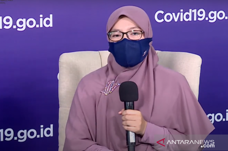 Tangkapan layar Ketua Bidang Data dan Teknologi Informasi Satgas Penanganan COVID-19 Dr Dewi Nur Aisyah dalam diskusi di Graha BNPB, Jakarta, Rabu (30/12/2020). (FOTO ANTARA/Prisca Triferna)

