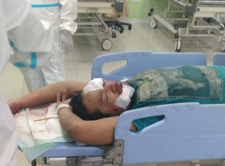 Pelaku jambret dilarikan di rumah sakit usai dihajar massa