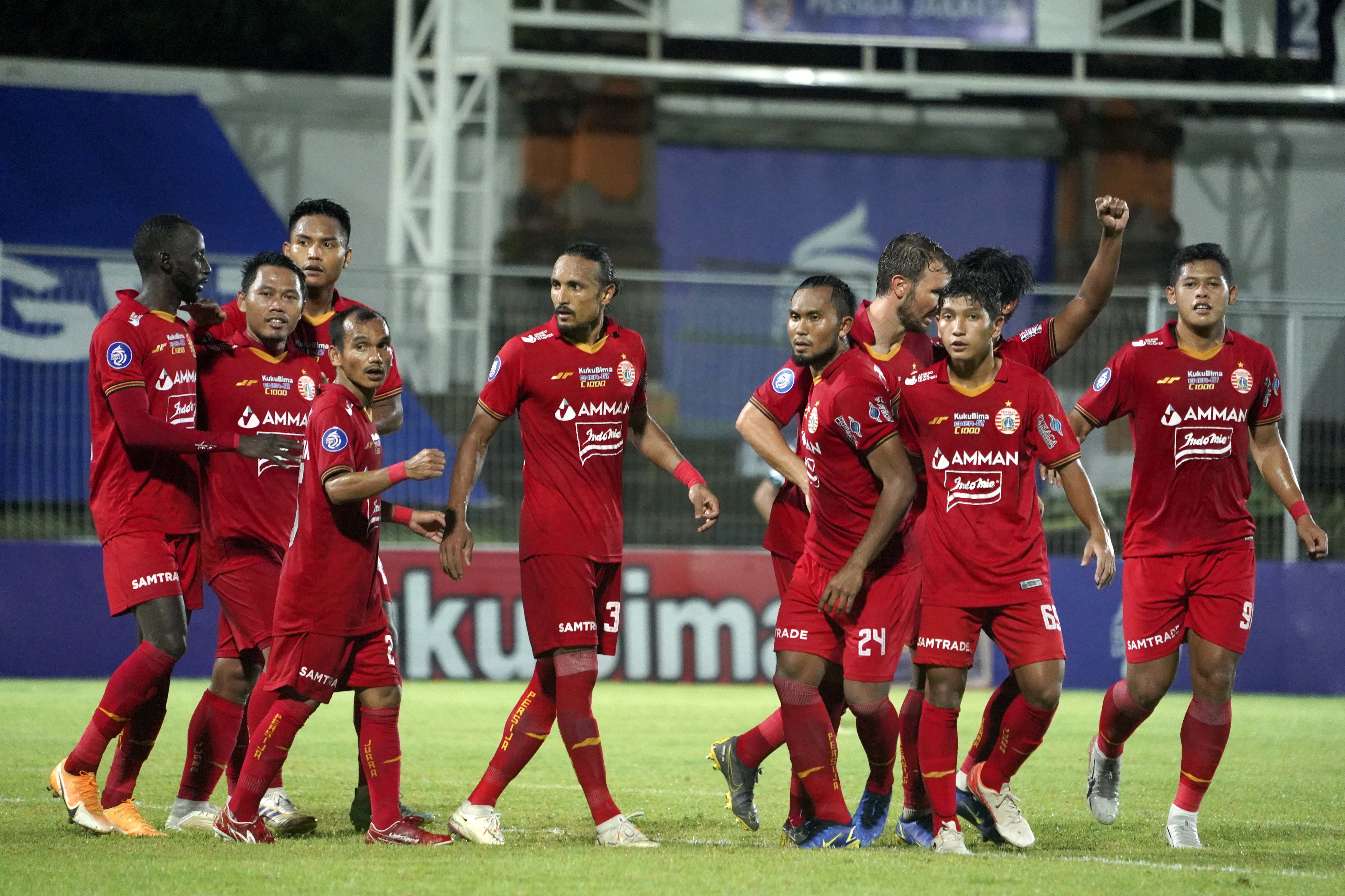 Persija berhasil memutus tren negatif berkat kemenangan 4-0 atas Persikabo 1973 di Stadion Kompyang Sujana, Denpasar, Minggu (13/3/2022) malam. 