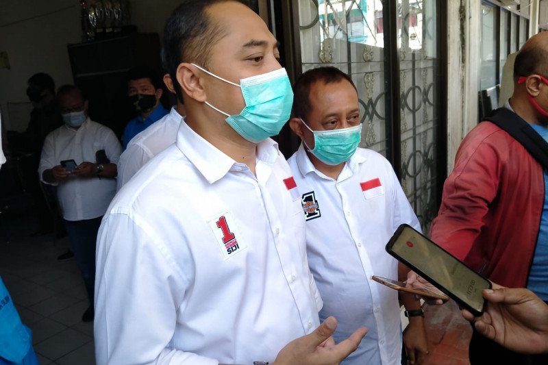 Pasangan Cawali dan Cawawali Surabaya, Eri Cahyadi dan Armuji (FOTO ANTARA/HO-Media Center Eri-Armuji)